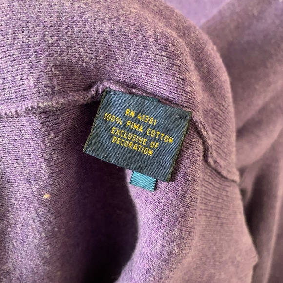 Polo by Ralph Lauren // Plum Pima Cotton Sweater - Picture 4 of 9